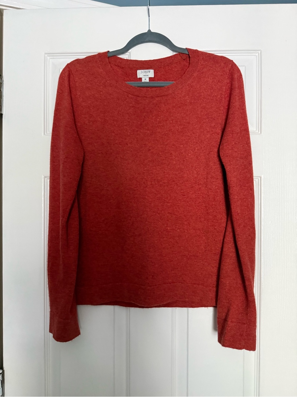 J. Crew Teddie Crewneck Sweater in Warm Brick